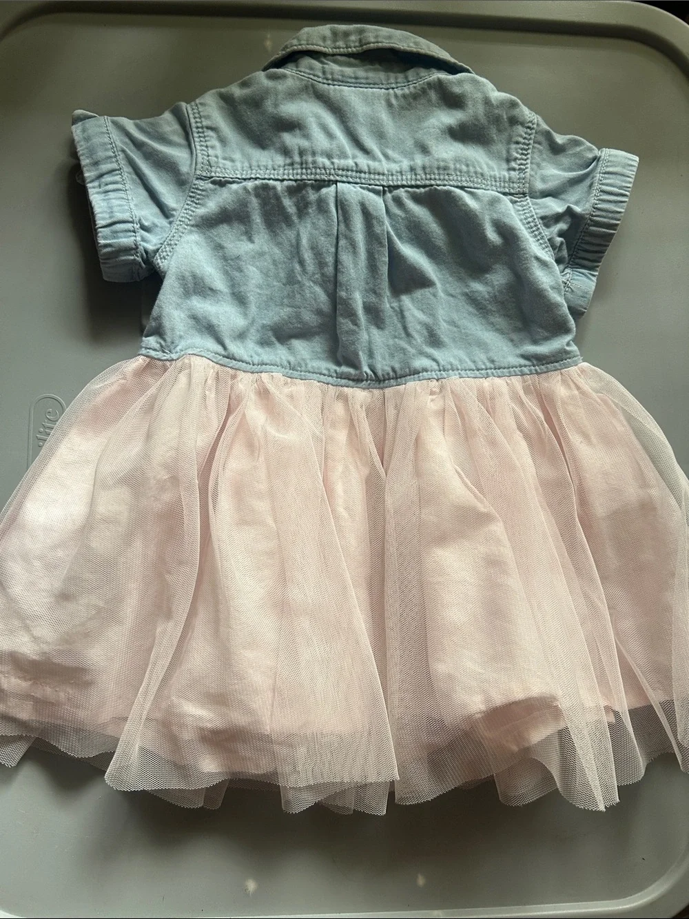 OshKosh B'gosh Light Blue Denim/ Pink Tulle Dress